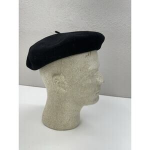Mile Exposicion Tolosa Beret Hat Black Fontanella, 20 Barcelona Vintage